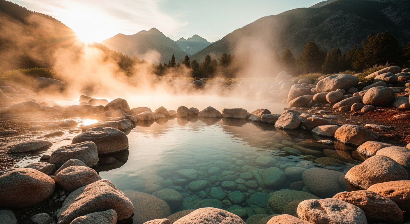 Natural hot springs at Mount Princeton